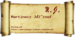 Martinecz József névjegykártya