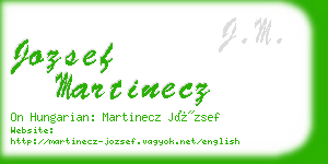 jozsef martinecz business card